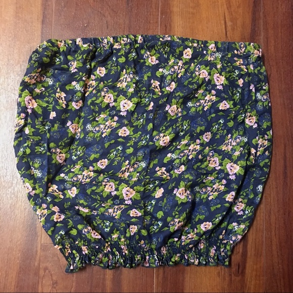 Floral Cropped Tube Top - Picture 1 of 3